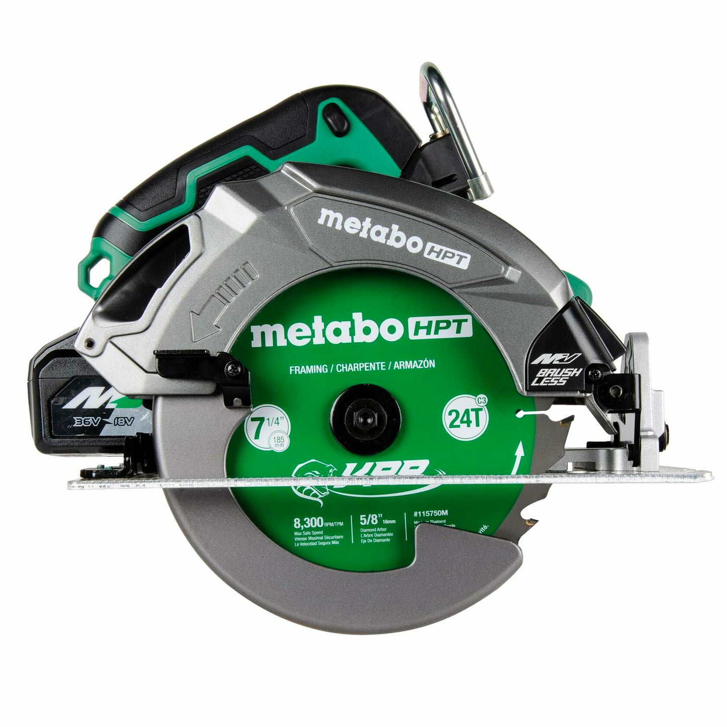Metabo HPT C3607DBQ4M 36V MultiVolt Brushless Lithium-Ion 7-1/4 in. Cordless Circular Saw with Torque Boost Technology (Tool Only)