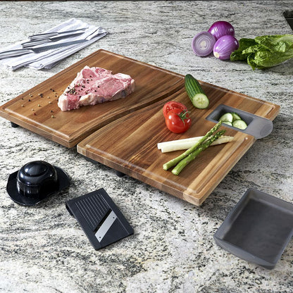 Anchor Hocking 13926L21 SwingBoard Acacia Wood Cutting Board - 6 Piece Set