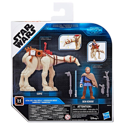 Star Wars Mission Fleet Tatooine Trek, Ben Kenobi with Eopie, 2.5-Inch Action Figures