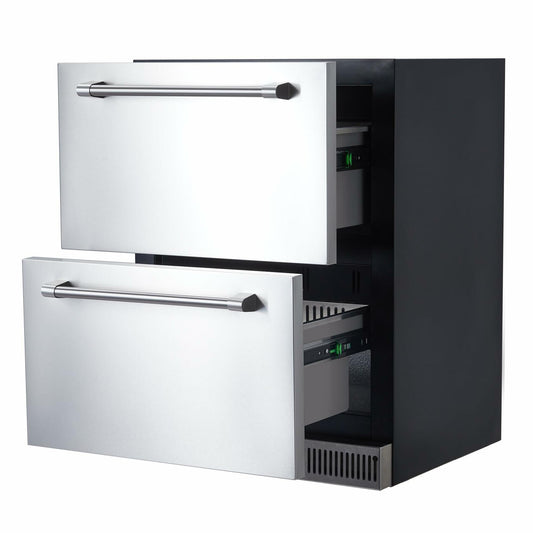 CuisinAid 24 inch Undercounter Refrigerator, 5.12 Cu.Ft Outdoor Fridge for Patio, Wine and Beverage Refrigerator, Drawer Refrigerator Under Counter Fridge Ideal for Home and Commercial