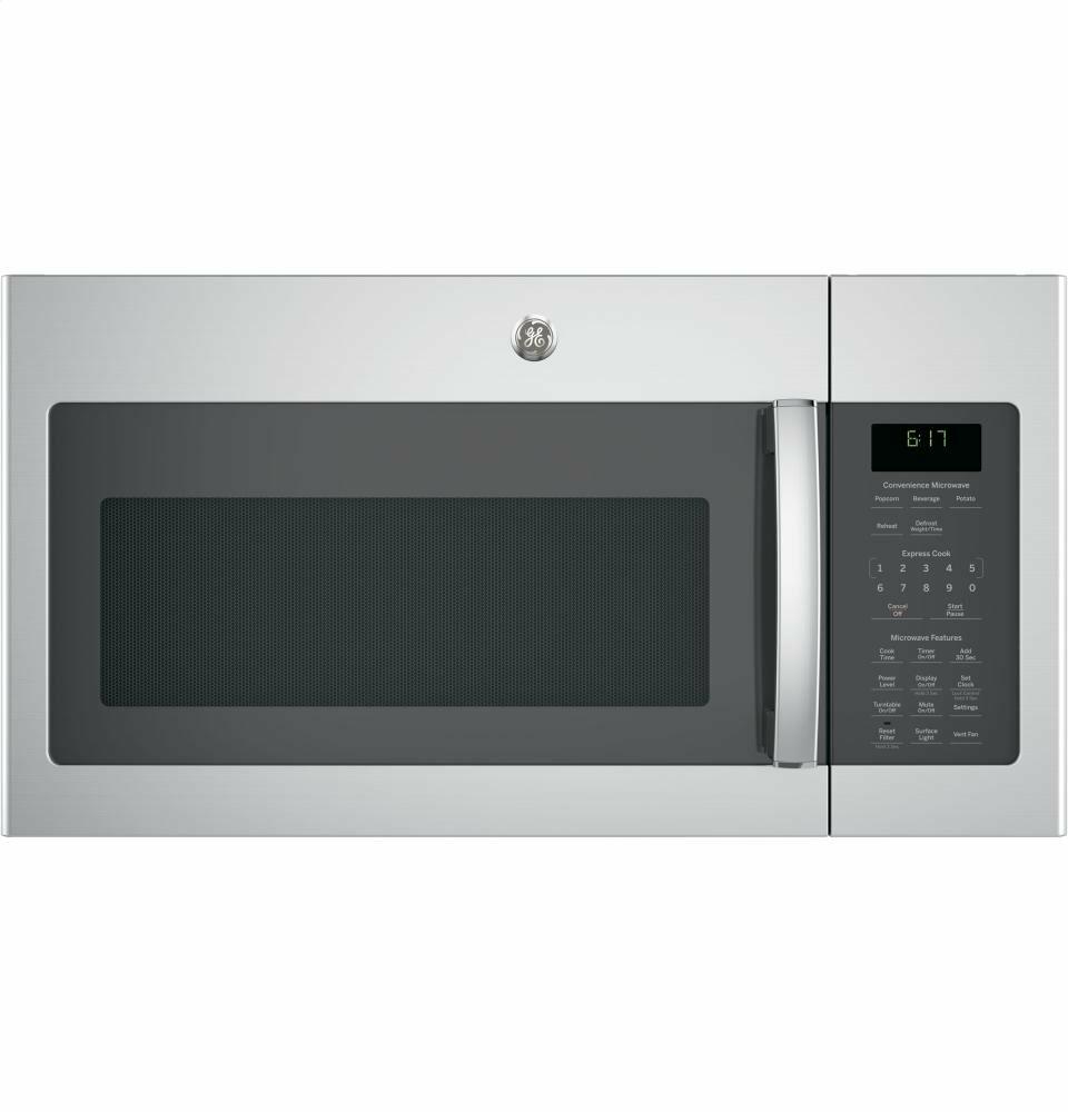GE 30 1.7 Cu. ft. 1000 Watts Over-The-Range Microwave Oven Model JVM6172SKSS in Stainless Steel.