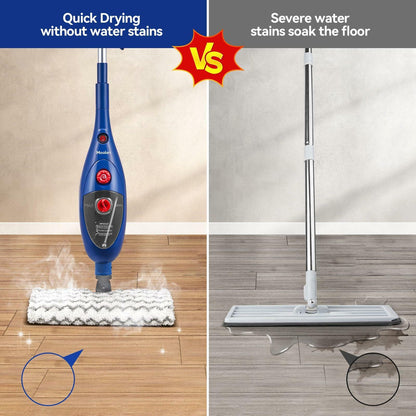 MOOLAN 10 in 1 Steam Mop, Detachable MultiPurpose Handheld Steam Mop Cleaning for Hardwood/Tile/Laminate Floors Window Wall Whole Home Use