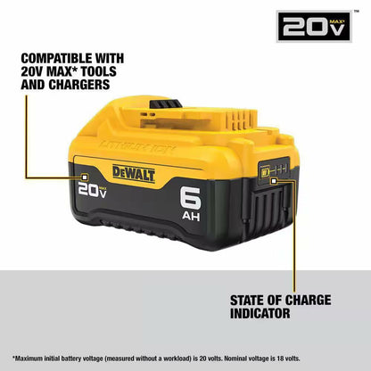 Dewalt 20V MAX Lithium-Ion 6.0Ah and 4.0Ah Battery and Charger Starter Kit