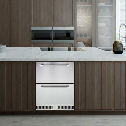 CuisinAid 24 inch Undercounter Refrigerator, 5.12 Cu.Ft Outdoor Fridge for Patio, Wine and Beverage Refrigerator, Drawer Refrigerator Under Counter Fridge Ideal for Home and Commercial