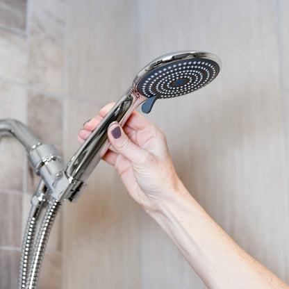 SparkPod High Pressure 3-Function Handheld Shower Head with 5 ft. Hose and Bracket - 3.75" Wide Angle Rain, Massage & Full Body Spray Modes - Luxury Design - Tool-less 1-Min Installation (Chrome)
