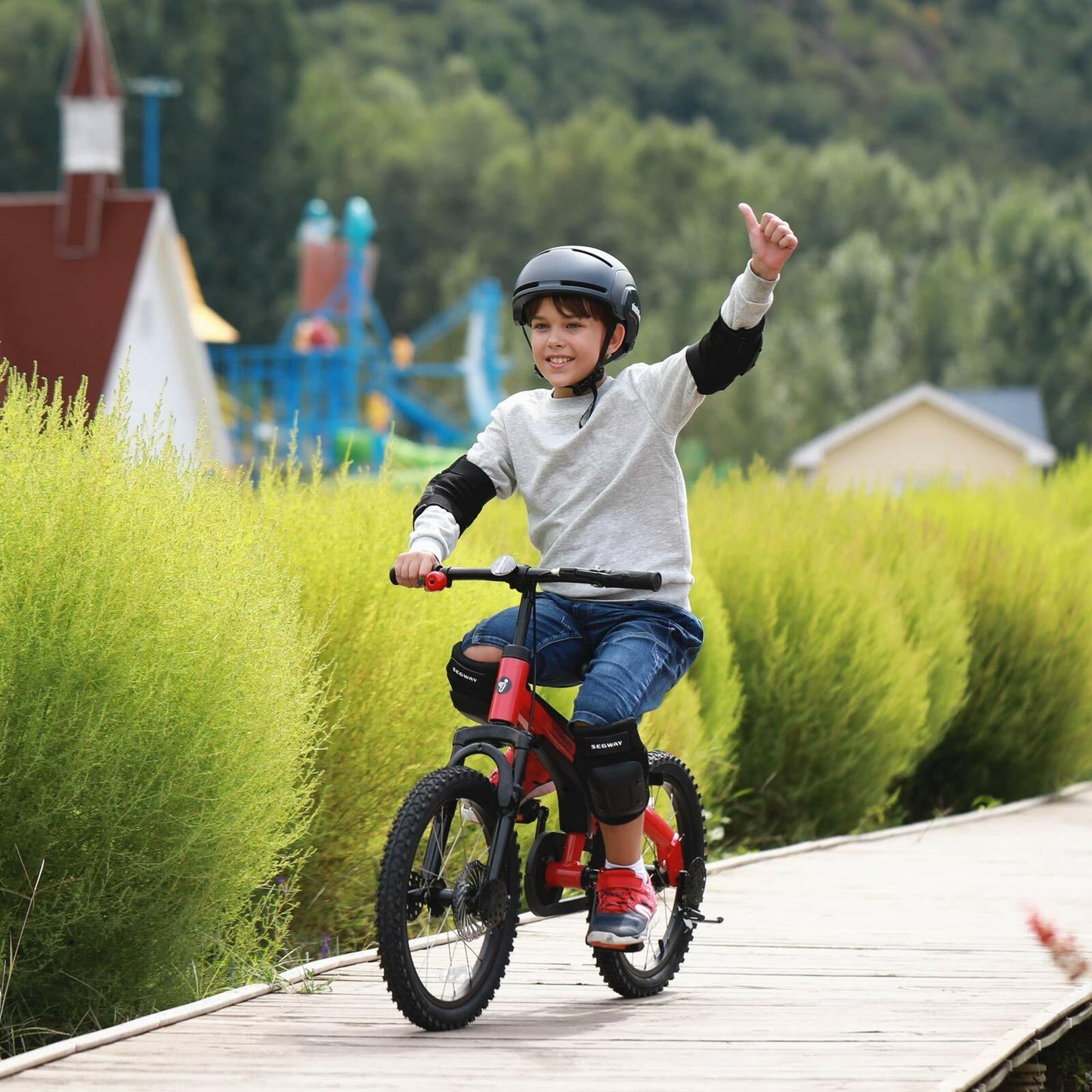 Segway Ninebot Kids Bike for Boys and Girls, 18 inch with Kickstand, in Red, Pink or Blue