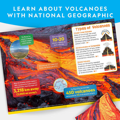 NATIONAL GEOGRAPHIC Volcano Bean Bag Toss Backyard Game Set - 5 Games, Bean Bags for Tossing, Yard Games for Kids, Outdoor Games, Patio Games