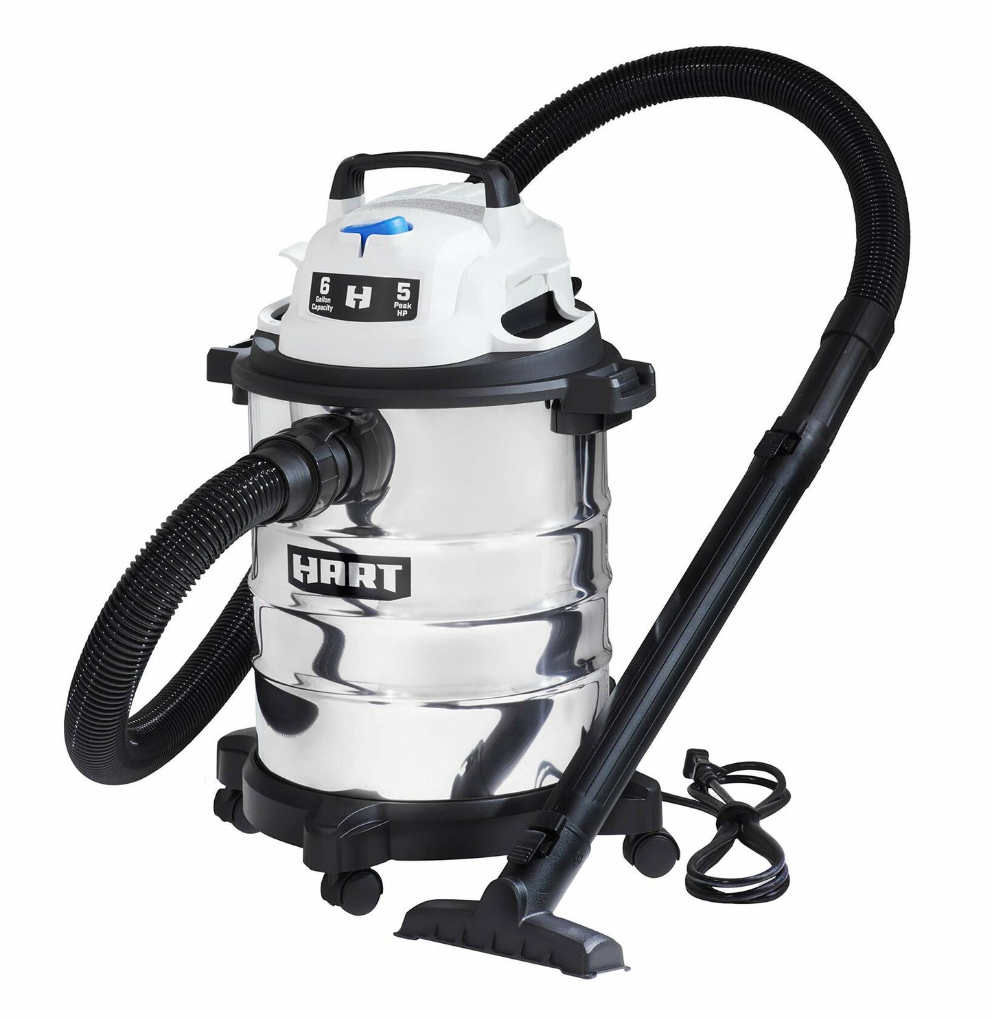 6 Gallon Stainless Steel Wet & Dry Vacuum 5.0 Peak HP - OPEN BOX