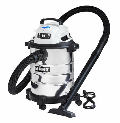 6 Gallon Stainless Steel Wet & Dry Vacuum 5.0 Peak HP - OPEN BOX