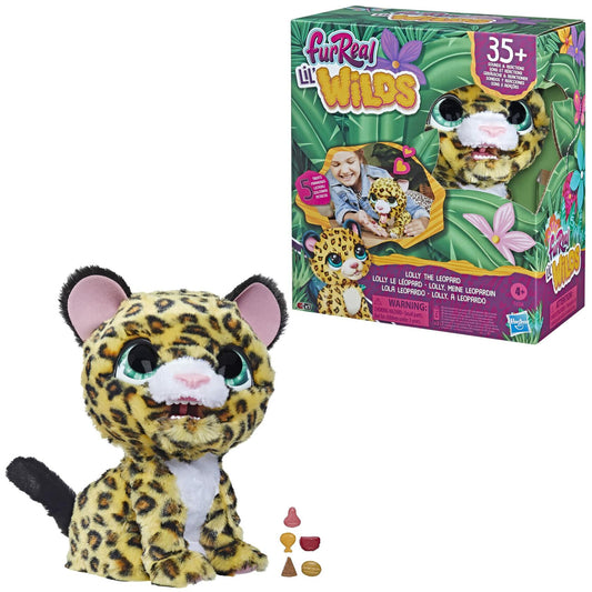 furReal Lil Wilds Lolly the Leopard Plush Toy, Interactive Pets Toys for 4 Years and Up