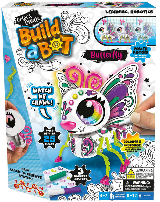 Color & Create Build a Bot Butterfly