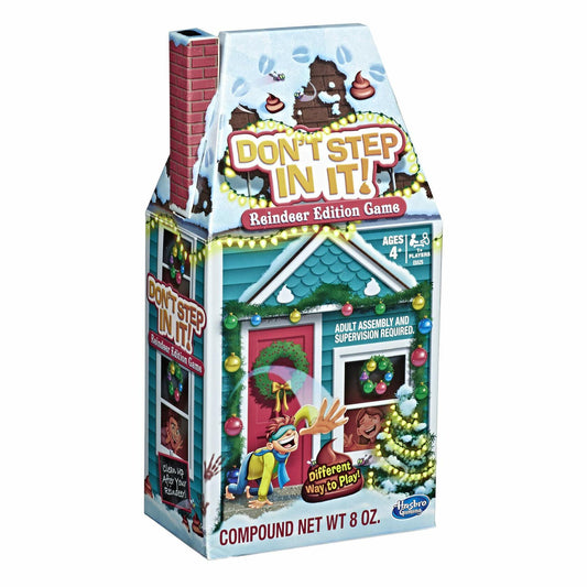 Hasbro Gaming Don't Step in It! Reindeer Edition Holiday Game for Kids Ages 4+ C43