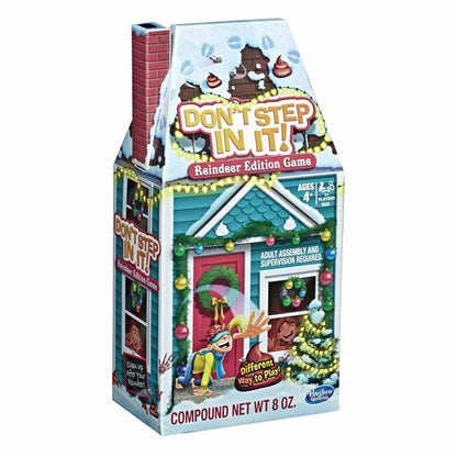 Hasbro Gaming Don't Step in It! Reindeer Edition Holiday Game for Kids Ages 4+ C43