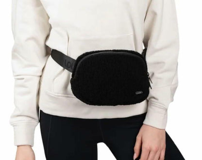 Lole Unisex Fleece Belt Bag, Black