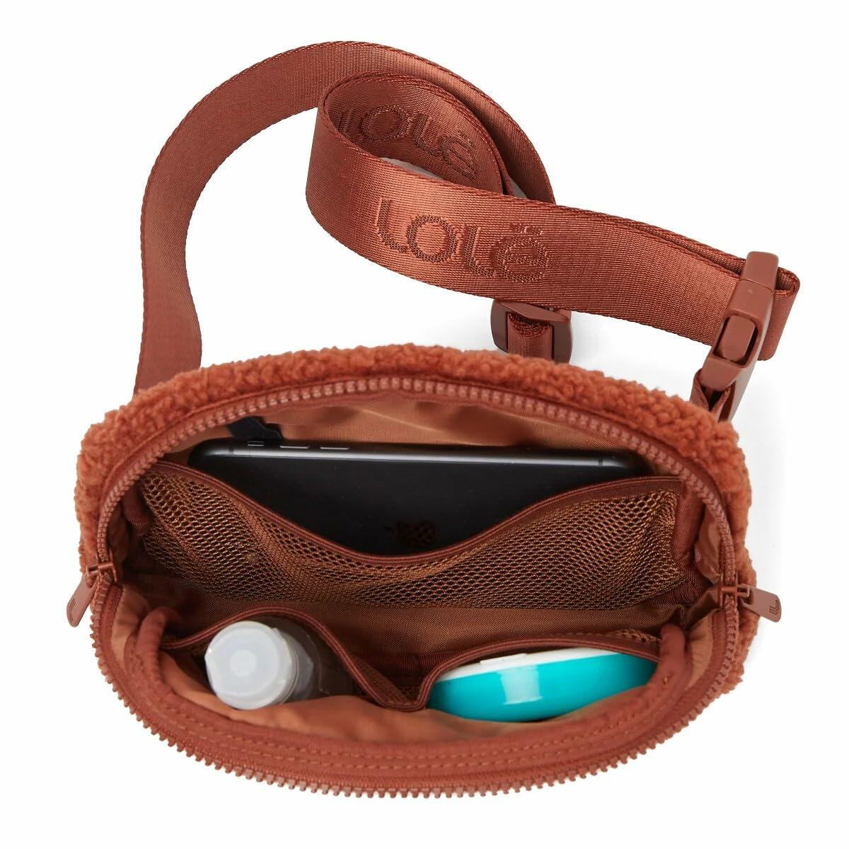 LOLË Convertible Belt Bag, Cross Body Design, Unisex, Copper