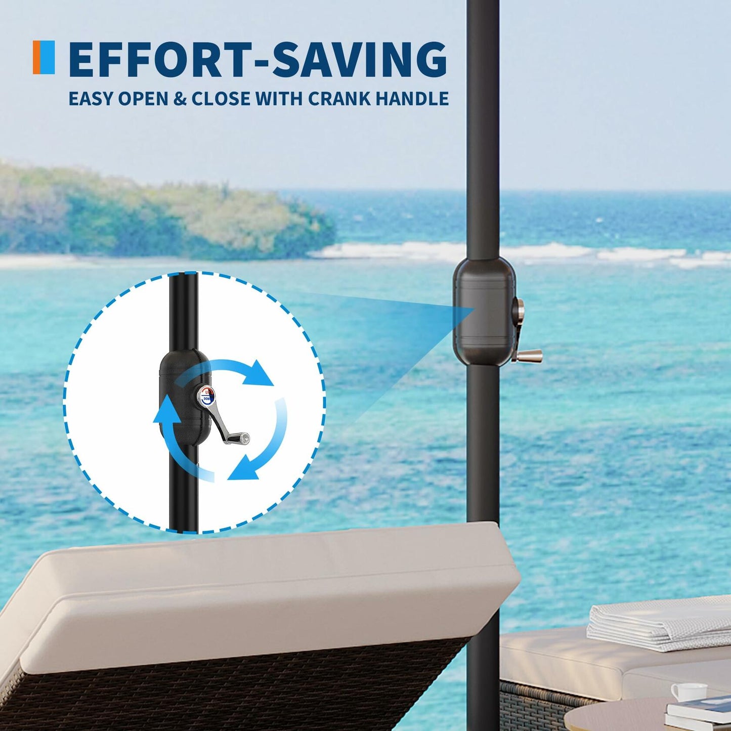 Double-Side Rectangular Pool Umbrella, 15 ft Large Patio Umbrella with Base Included, Outdoor Market Umbrellas for Poolside Lawn Backyard