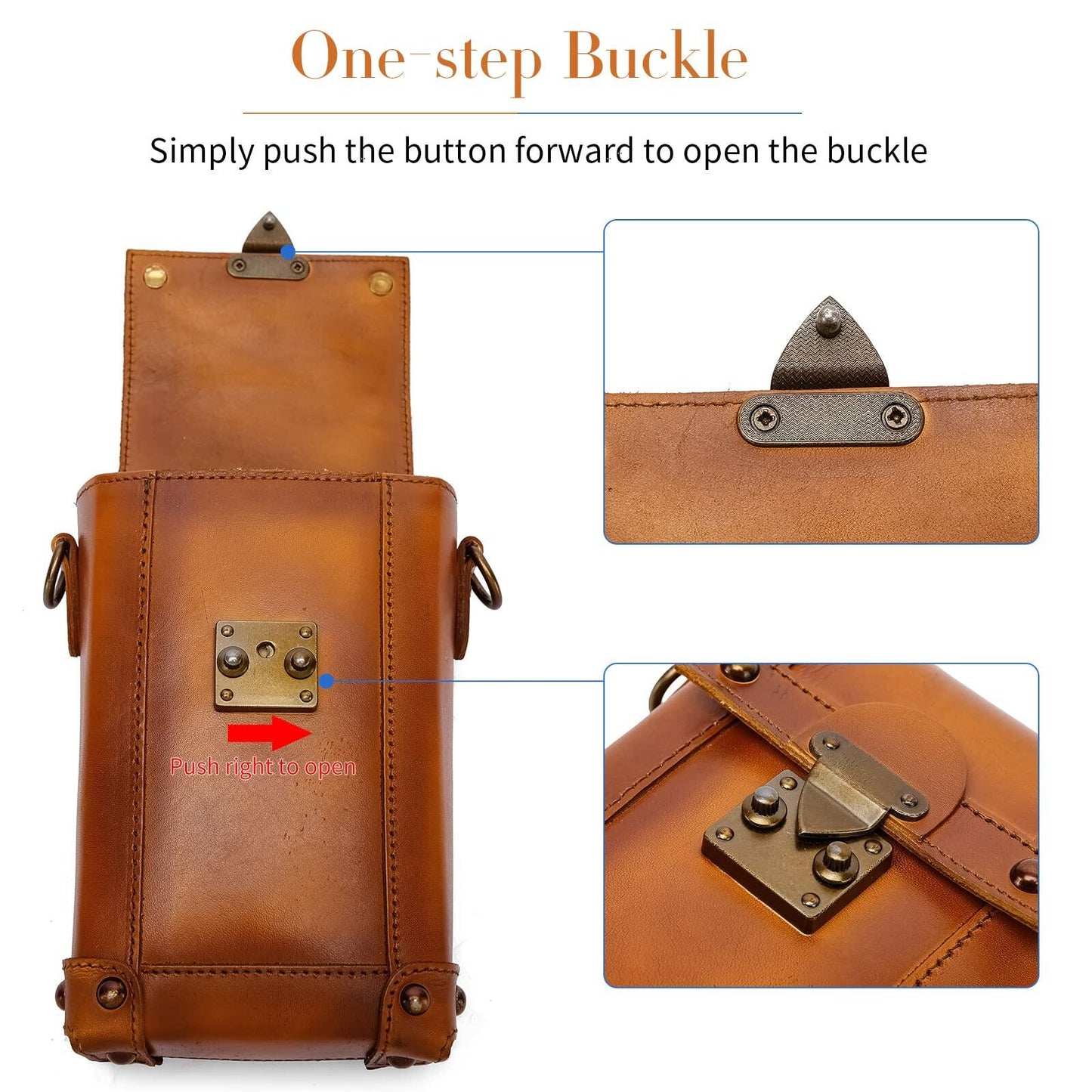 Montana West Mini Crossbody Bag for Women Genuine Leather Vintage Shoulder Bag Cell Phone Purse MWG01-9062BR
