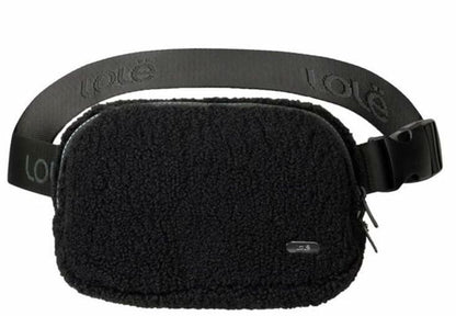 Lole Unisex Fleece Belt Bag, Black