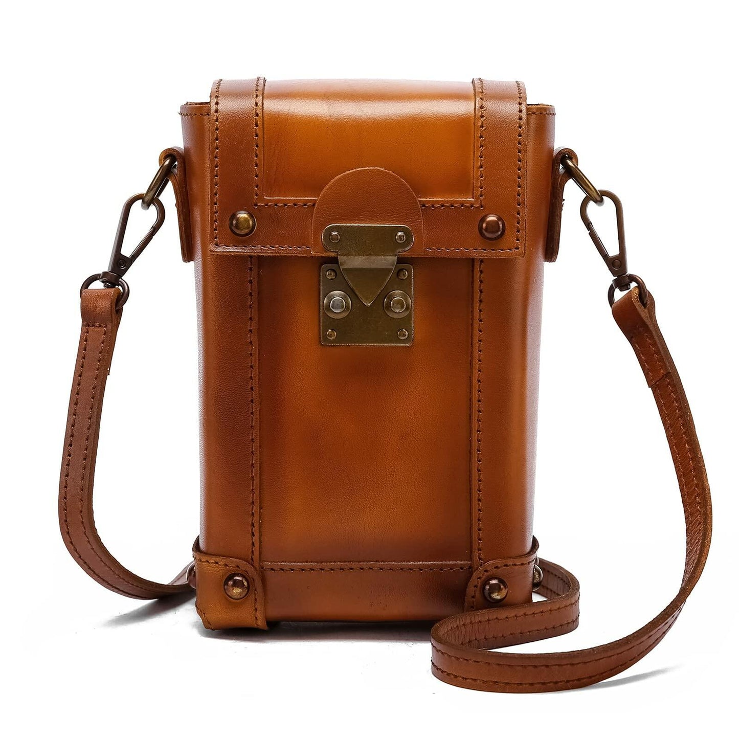 Montana West Mini Crossbody Bag for Women Genuine Leather Vintage Shoulder Bag Cell Phone Purse MWG01-9062BR