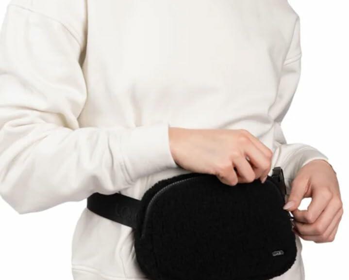 Lole Unisex Fleece Belt Bag, Black