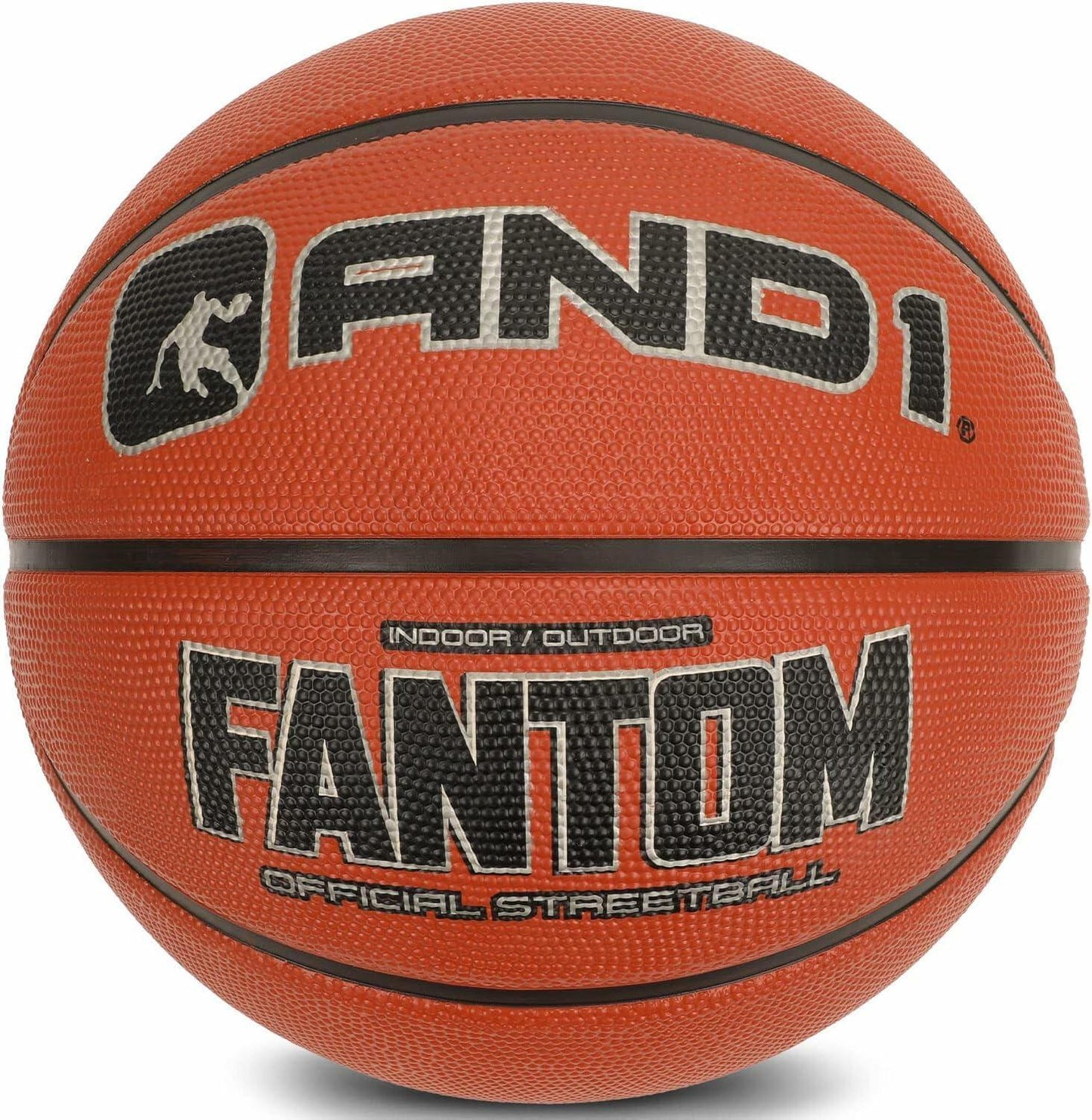 AND1 Fantom Rubber Basketball: Official Regulation Size 7 (29.5 inches), Deep Channel Construction