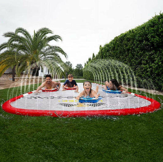 Gigantic Racetrack 4-Person Water Slide - 25 x 9'