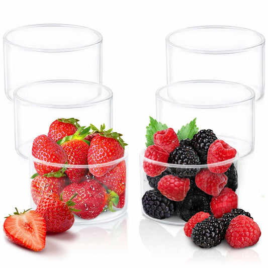 Borosil Small Glass Serving Katori Bowls - 3.5 Ounce (150mL) Set of 6 - Lightweight Durable Glass Drinkware, Odor Resistant, Dishwasher Safe, Ideal For Desserts, Dips, Gravy, Dals, Veggies, Nut Bowls