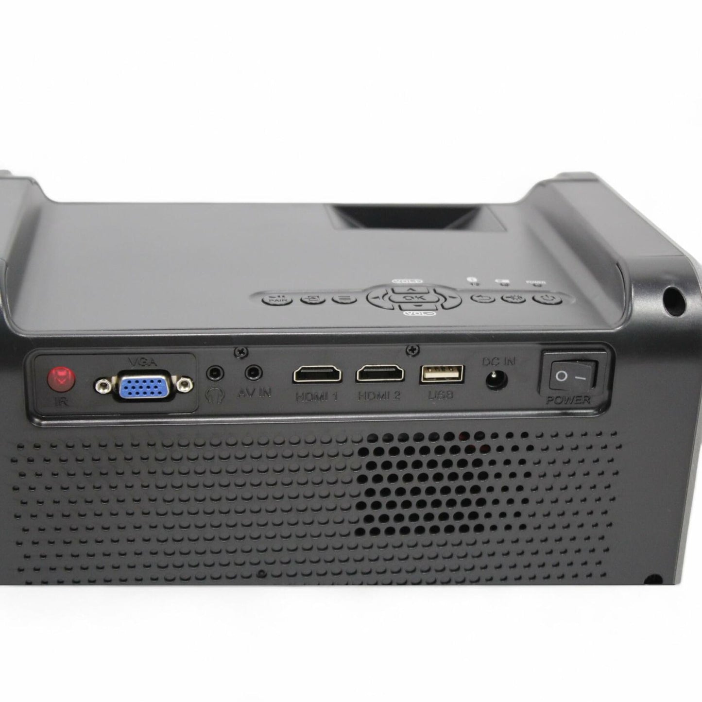 RCA RPJ060 Projector 150" Portable 1080p LED/LCD | Rechargeable Battery | Built-in Handles and Speaker - Black/Gray