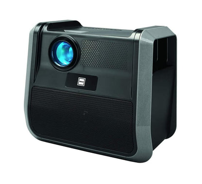 RCA RPJ060 Projector 150" Portable 1080p LED/LCD | Rechargeable Battery | Built-in Handles and Speaker - Black/Gray
