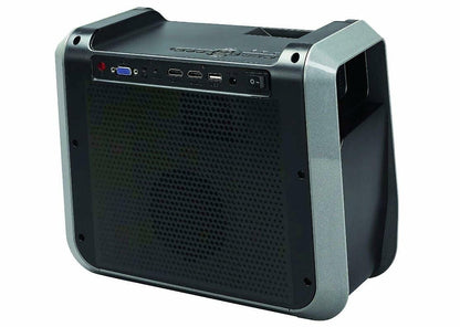 RCA RPJ060 Projector 150" Portable 1080p LED/LCD | Rechargeable Battery | Built-in Handles and Speaker - Black/Gray