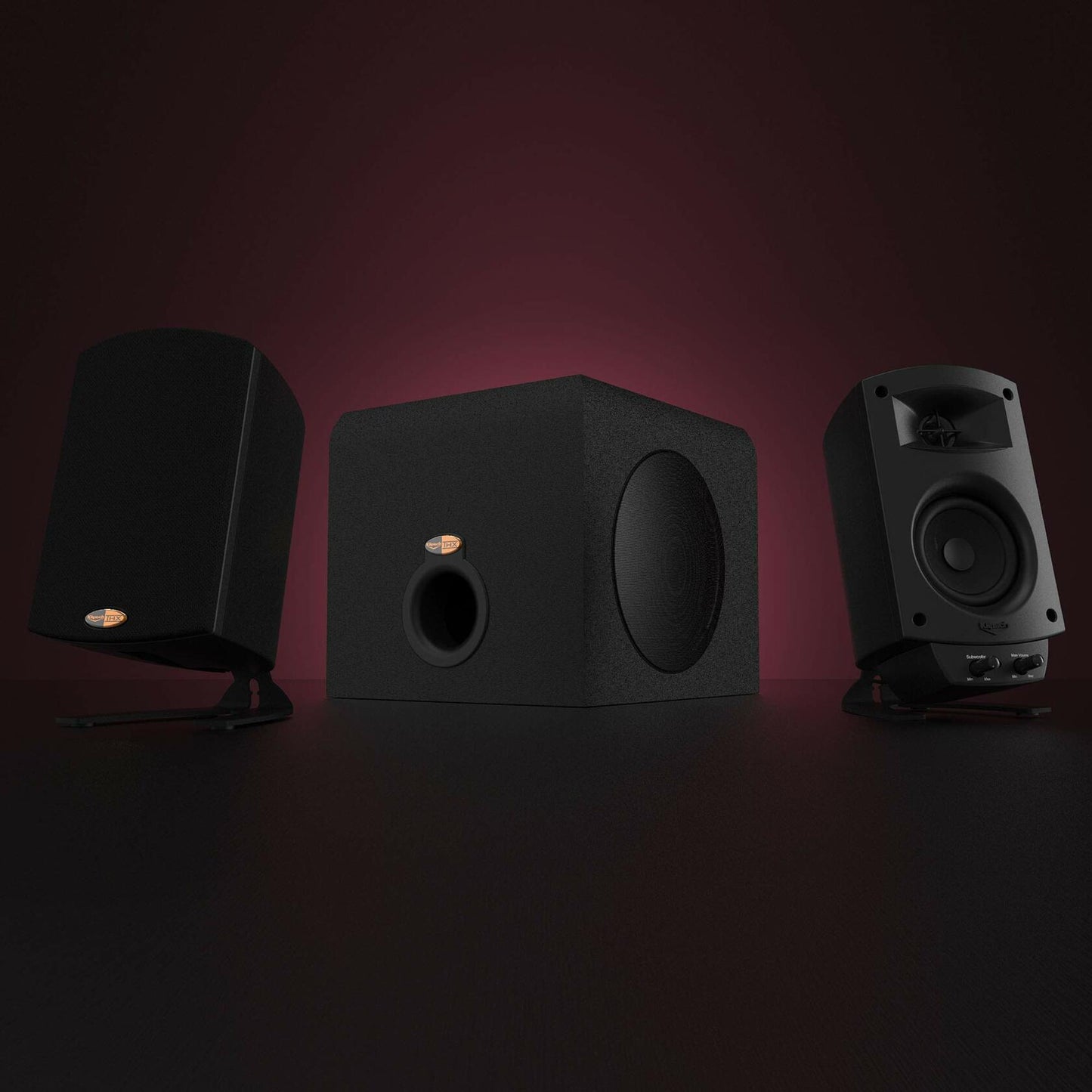 Klipsch Pro Media 2.1 THX Computer Speakers Two-Way Satellites 3" Midbass Drivers and 6.5" Subwoofer