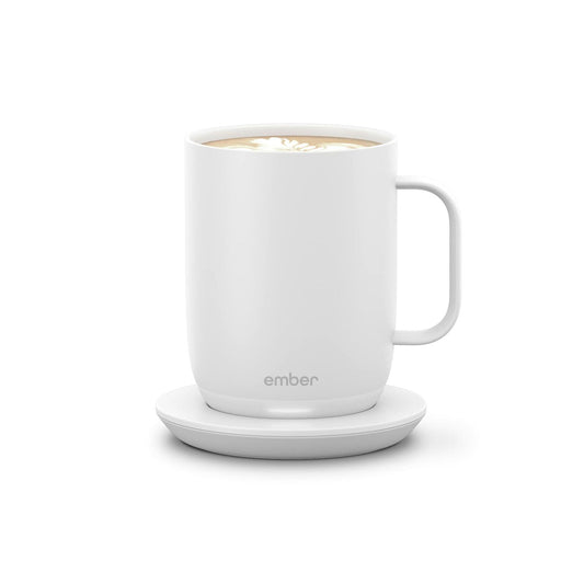 Ember Temperature Control Smart Mug 2, 10 oz, Gold, up to 1.5-hr Battery Life - App Controlled Heated Coffee/Tea Mug - Improved Design