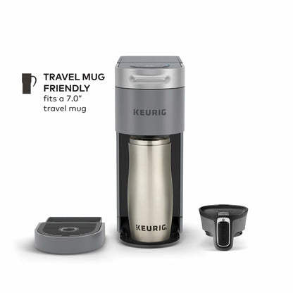 Keurig K-Slim + ICED Single Serve Coffee Maker, Hot and Cold Coffee Capabilities, Brews 8 to 12oz Cups, 46oz Removable Reservoir, Gray