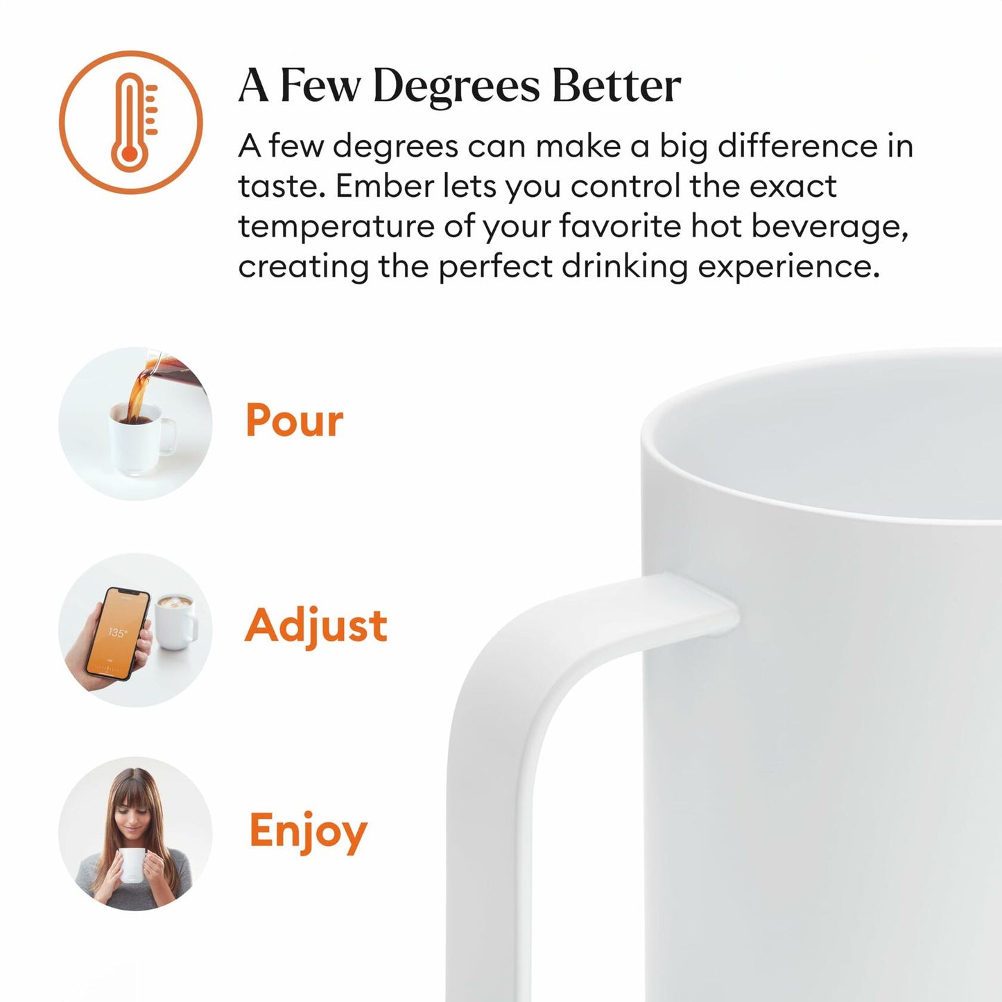 Ember Temperature Control Smart Mug 2, 10 oz, Gold, up to 1.5-hr Battery Life - App Controlled Heated Coffee/Tea Mug - Improved Design