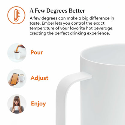 Ember Temperature Control Smart Mug 2, 10 oz, Gold, up to 1.5-hr Battery Life - App Controlled Heated Coffee/Tea Mug - Improved Design