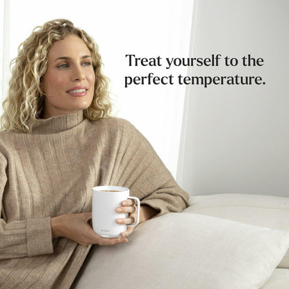 Ember Temperature Control Smart Mug 2, 10 oz, Gold, up to 1.5-hr Battery Life - App Controlled Heated Coffee/Tea Mug - Improved Design
