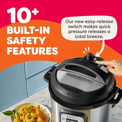 Instant Pot 6Qt Duo Plus 9-in-1 Multicooker, Pressure Cooker, Slow Cook, Rice Maker, Steamer, Saut, Yogurt, Warmer & Sterilizer, Stainless Steel, 6 Quarts