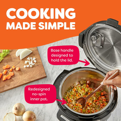Instant Pot 6Qt Duo Plus 9-in-1 Multicooker, Pressure Cooker, Slow Cook, Rice Maker, Steamer, Saut, Yogurt, Warmer & Sterilizer, Stainless Steel, 6 Quarts