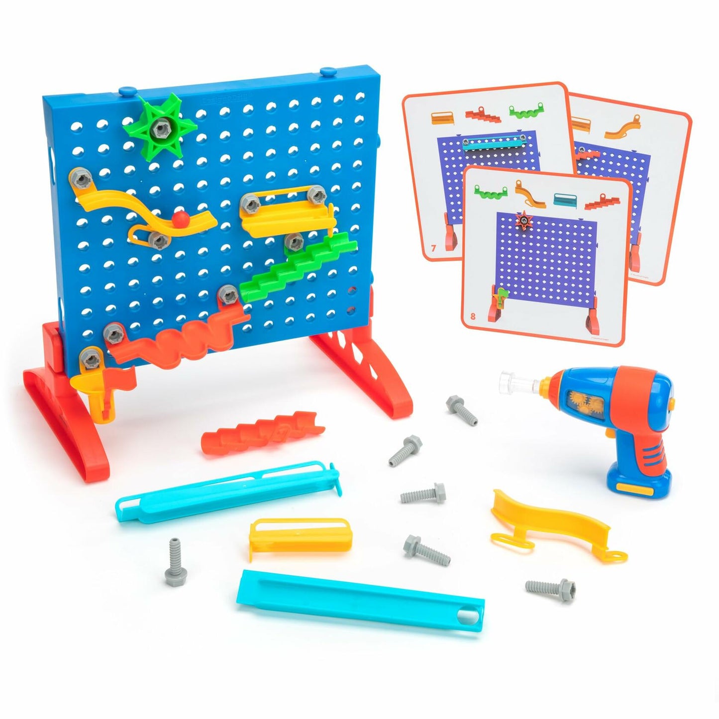 Educational Insights Design and Drill Marble Maze, Children's STEM Toy with Electric Drill, Toy Maze, Ages 5+