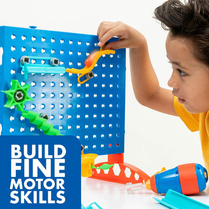 Educational Insights Design and Drill Marble Maze, Children's STEM Toy with Electric Drill, Toy Maze, Ages 5+